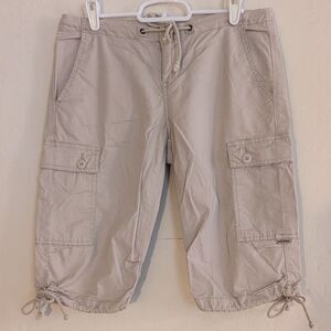 Vtg Prana Cargo Khaki Bermuda Shorts Organic Cotton Breathe - Size 4